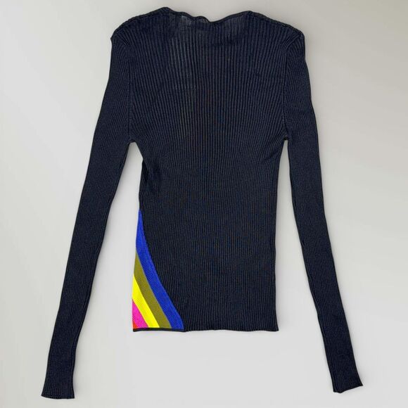 NWT Mary Katrantzou Rainbow Stripe Sweater Hydra Long Sleeve Pullover Size Lrg - Picture 6 of 8